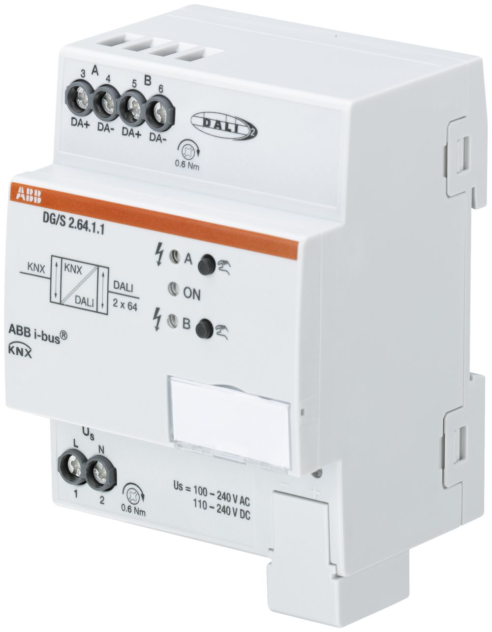 REG-Gateway KNX/DALI ABB DG/S 2.64.1.1, 2×64 Teilnehmer