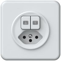 UP-Kombination origin 2×Tasten 2×bel.2CO+T13 1P 0<1 10A 230V 92×92mm weiss