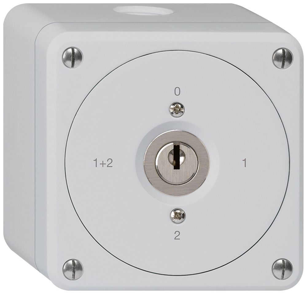 Interrupteur à clé AP robusto sans clapet 1/1P gris