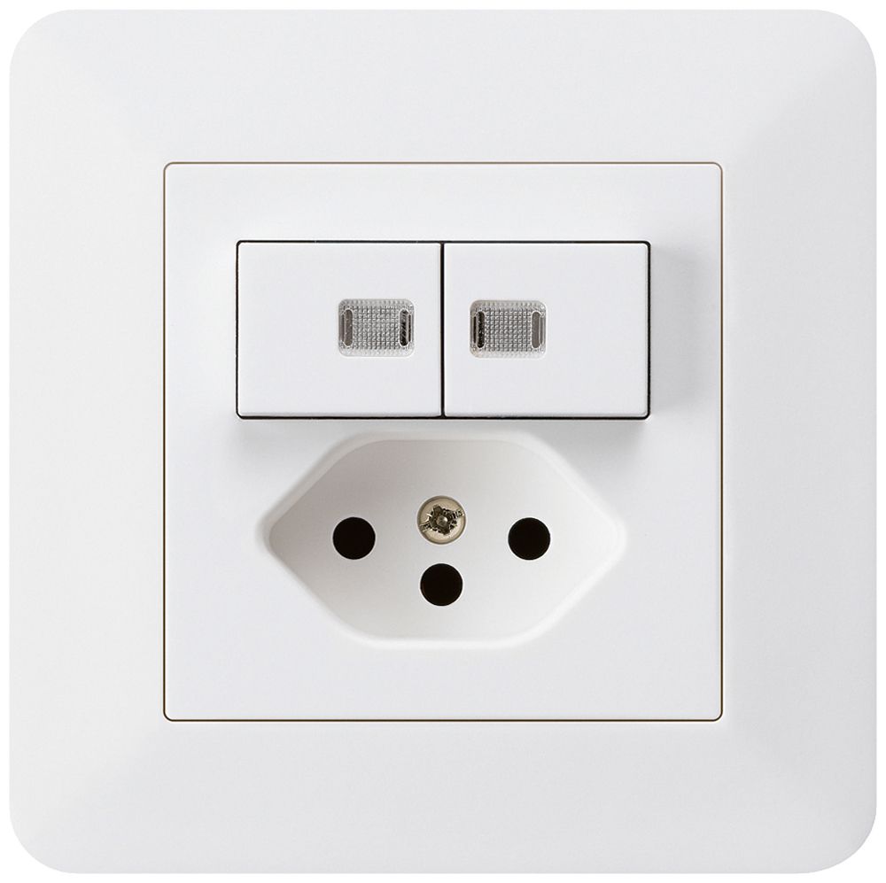 Combinazione luminosa INC 3/1P+A-R+T13 bianco kallysto.trend