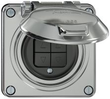 Storenschalter ELEMENT 1P 4 Tasten mit Deckel aluminium