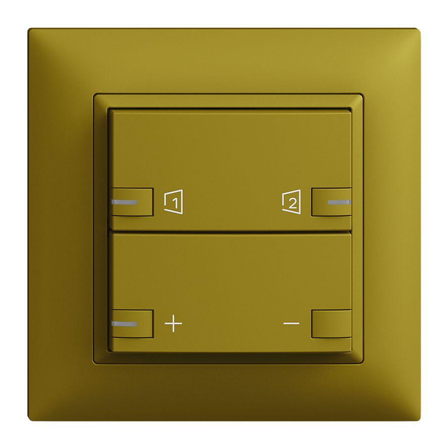 UP-Frontset EDIZIOdue zeptrionAIR Dimmer S1/S2 mit LED olive