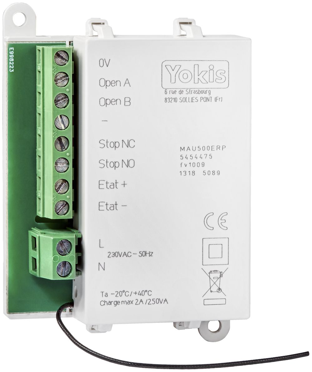 Attuatore automatico RF INC YOKIS MAU500ERP per comando cancelli motorizzati