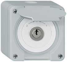 Contatto rotativo chiave AP robusto IP55 grigio con coperchio invertitore