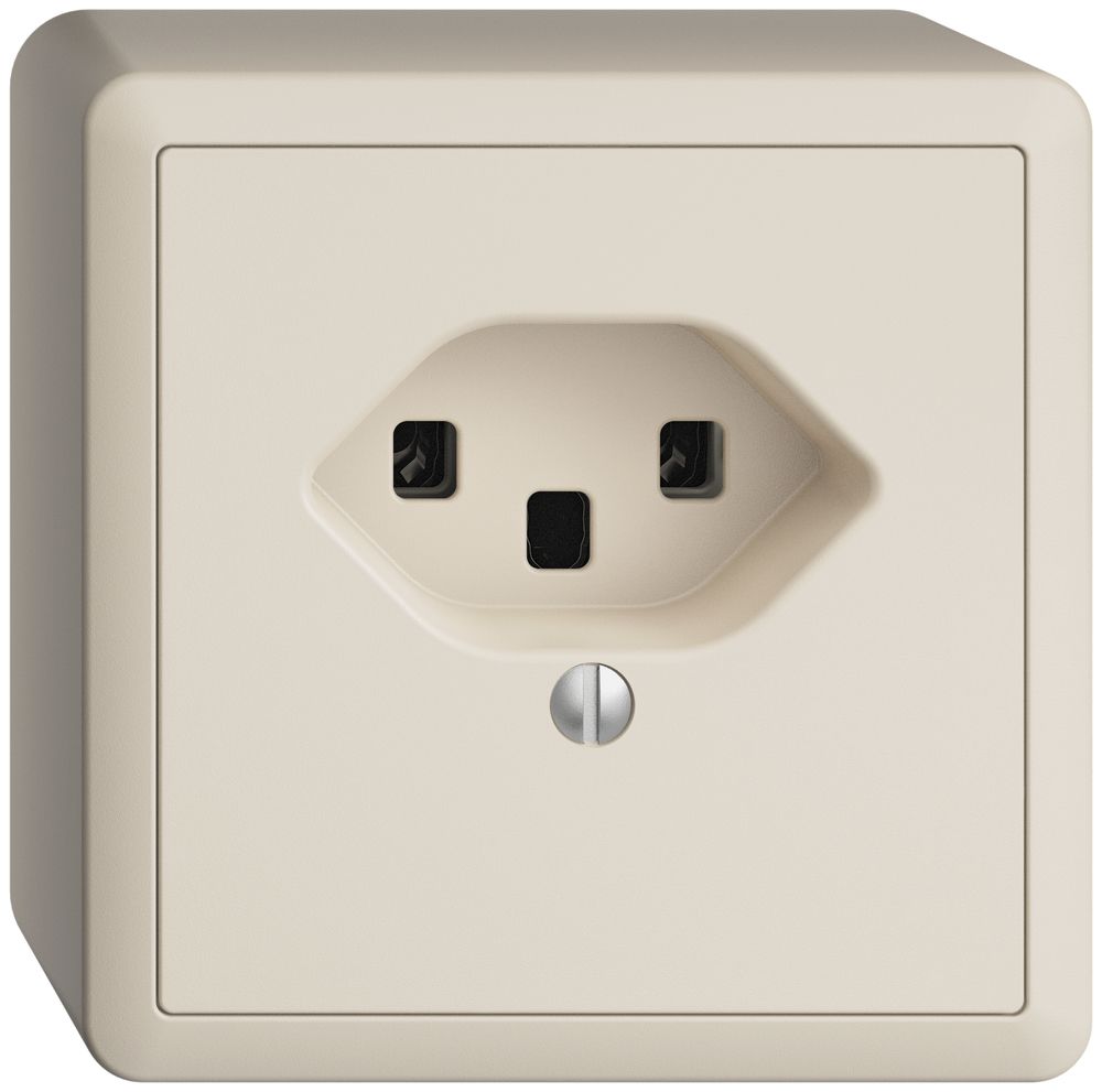 Prise AP EDIZIOdue T23 16A crema, bornes à vis