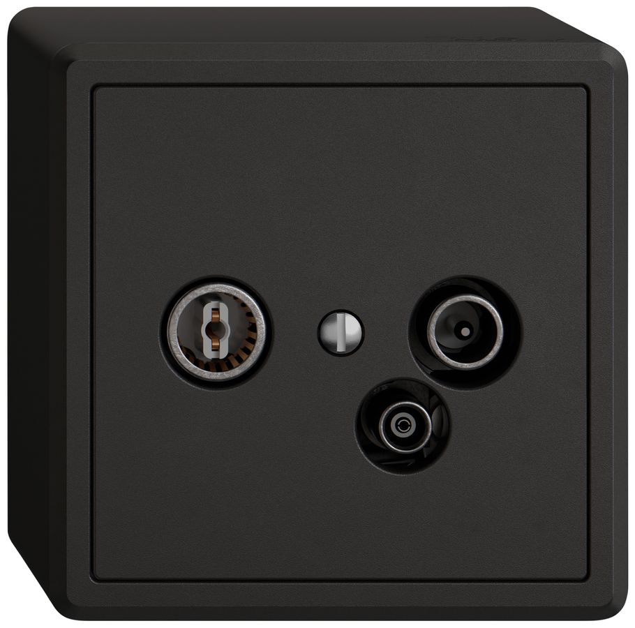 AP-Antennendose TV-R-Daten EDIZIO.liv SNAPFIX® 15dB sz