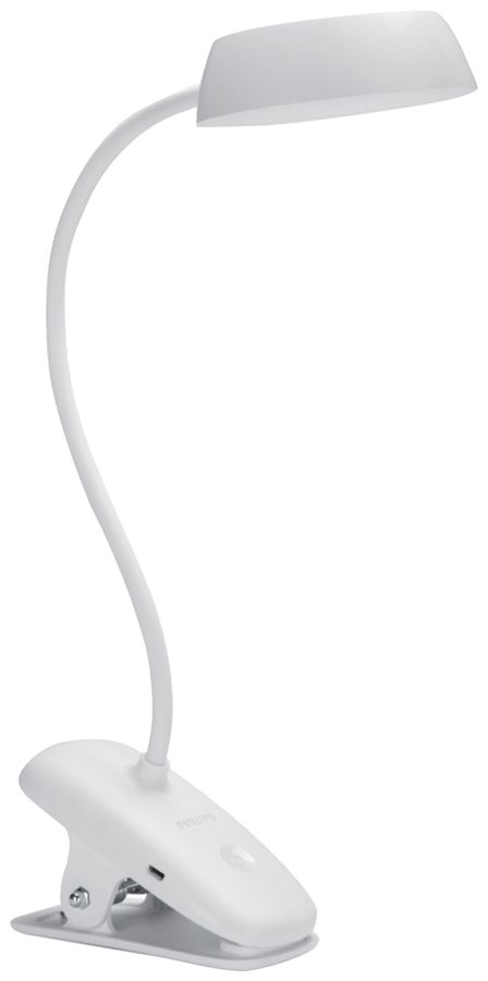 Luminaire de table LED Philips Donutclip 3W 175lm 4000K VAR blanc USB type A