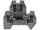 Morsetto di terra componibile Woertz 0.5…4mm² vite 2×2 DIN 35mm grigio