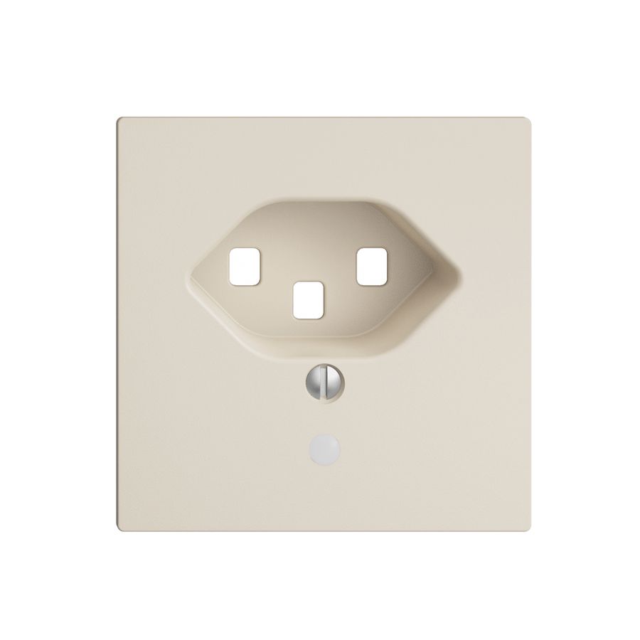 Frontplatte EDIZIOdue T23 crema 60×60mm mit Linse