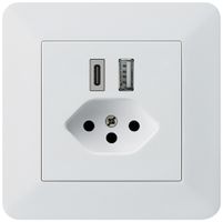 Prise de charge USB ENC kallysto.trend 18W PD 1×type A 1×type C T13 blanc