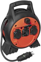 Enrouleur de câble STERO LOOP KABELBOX noir/orange 3×T13 15m Gdv 3×1.5mm² noir