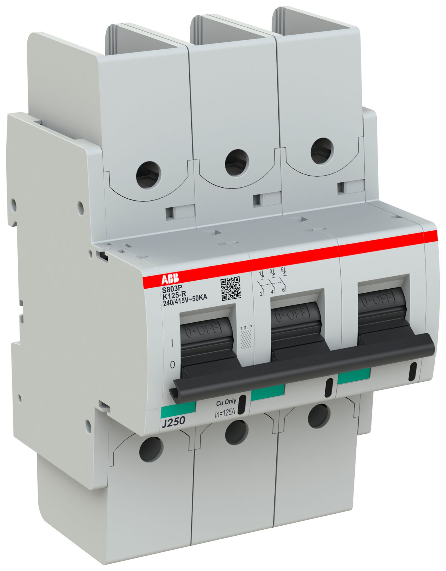 Leitungsschutzschalter ABB S803P-K125-R 3P 400V K-125A 50kA 5TE