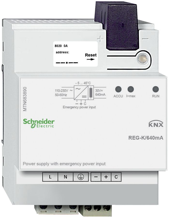 Alimentation AMD KNX Schneider Electric 30VDC 640mA, MTN683890