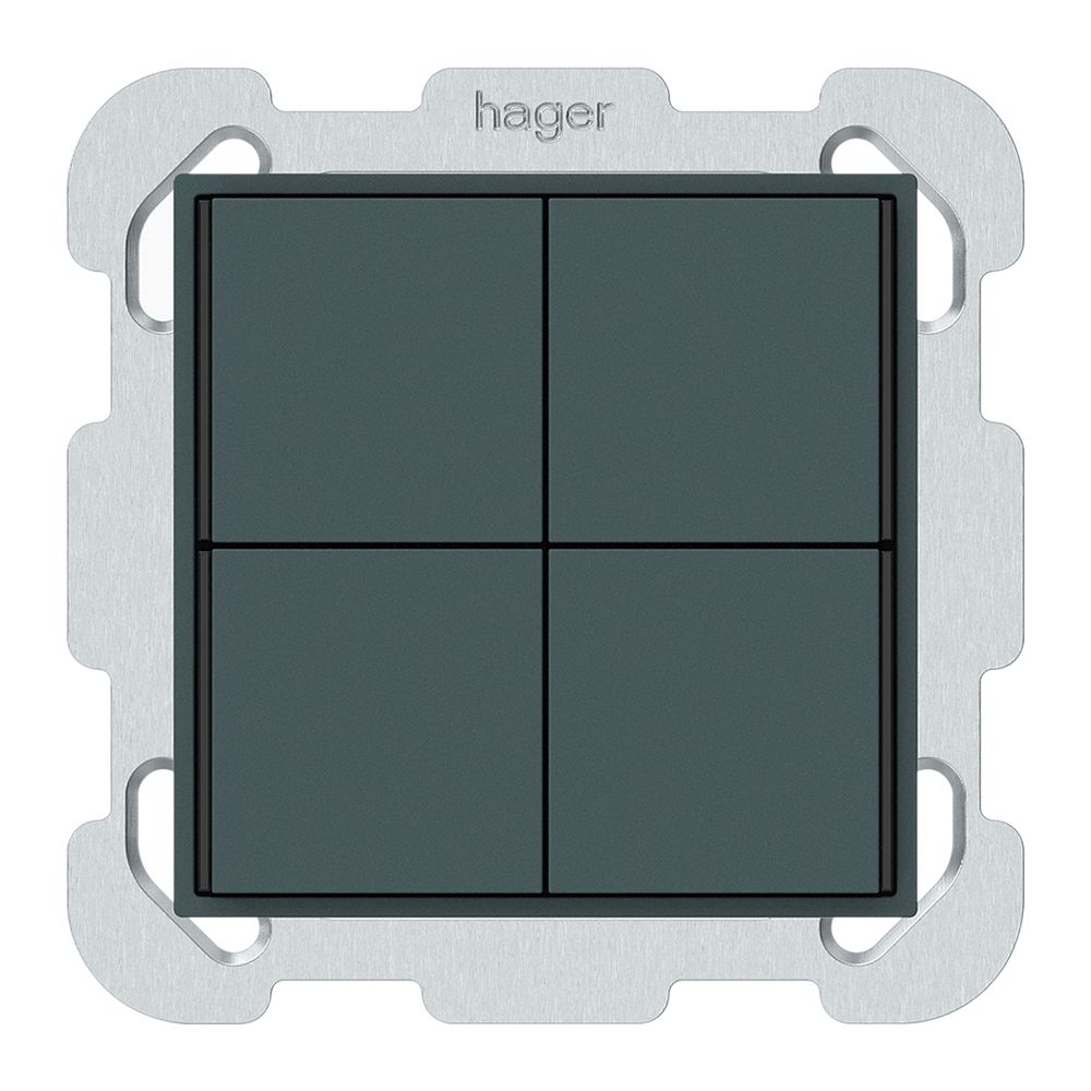 Poussoir KNX ENC KAL 4×touches 4×points actionnables LED anthracite