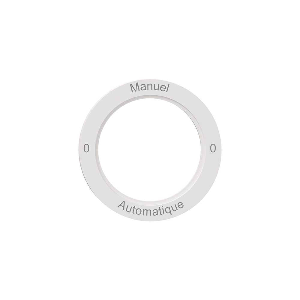 Kennscheibe NEVO, f.Drehschalter, 0-Manuel-0-Automatique, weiss