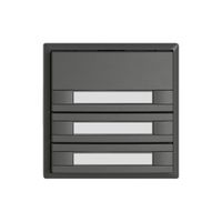 Poussoir KNX RGB EDIZIO.liv SNAPFIX® capteur temp.s.LED étiqu.3× comm.2T grf