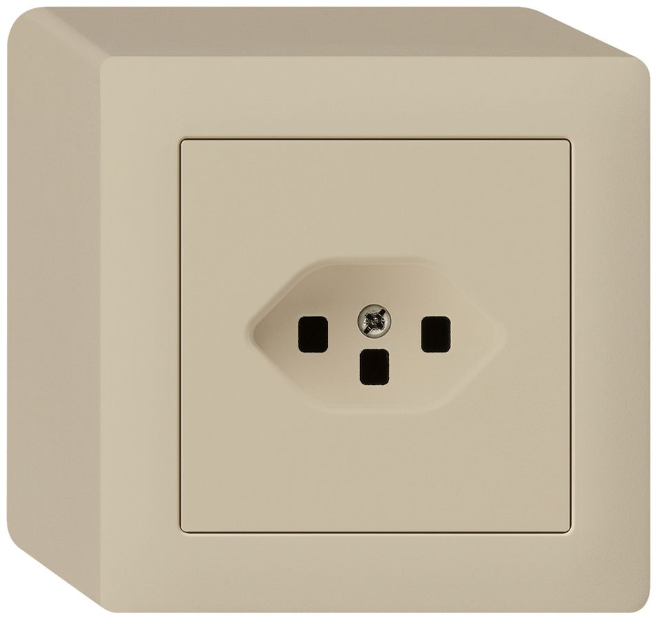 AP-Steckdose kallysto T23 beige mit Steckklemmen