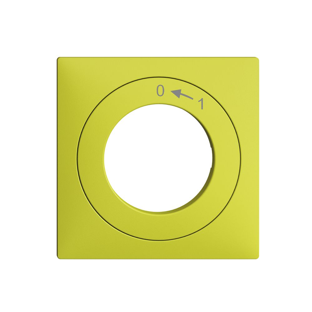 Frontset EDIZIOdue 0<-1 lemon 60×60mm für Schwenktaster