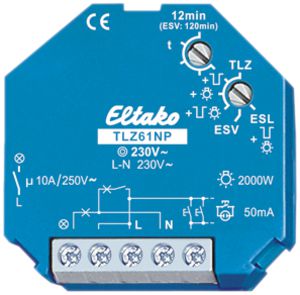 Timer per luce delle scale INS Eltako TLZ61NP 230V 1S 10A/250V 1…12min