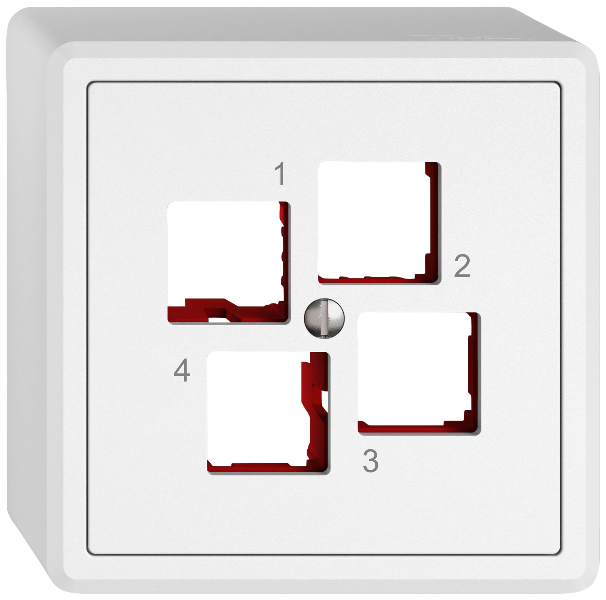 AP-Montageset EDIZIO.liv EASYNET S-One SNAPFIX® gerade 4×RJ45 ws