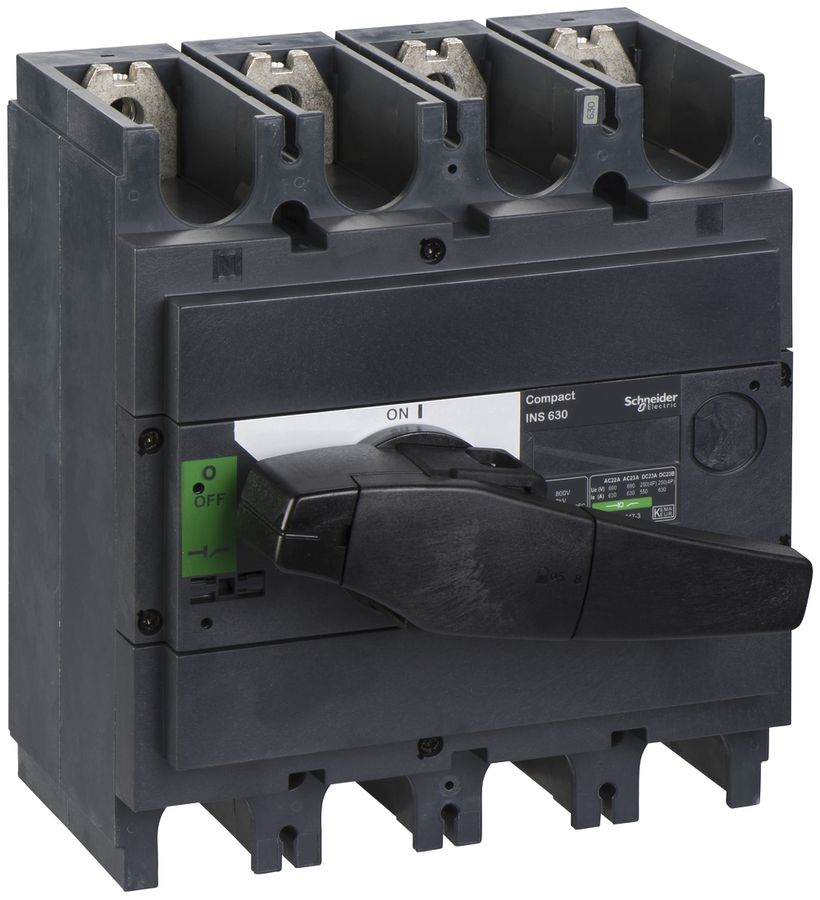 Interupteur de charge Schneider Electric INS 4L 630A avec poignée rotative noir