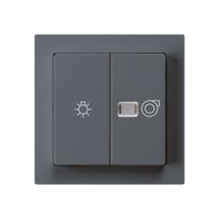 Frontset kallysto anthrazit 60×60mm mit Symbol Licht+Ventilation