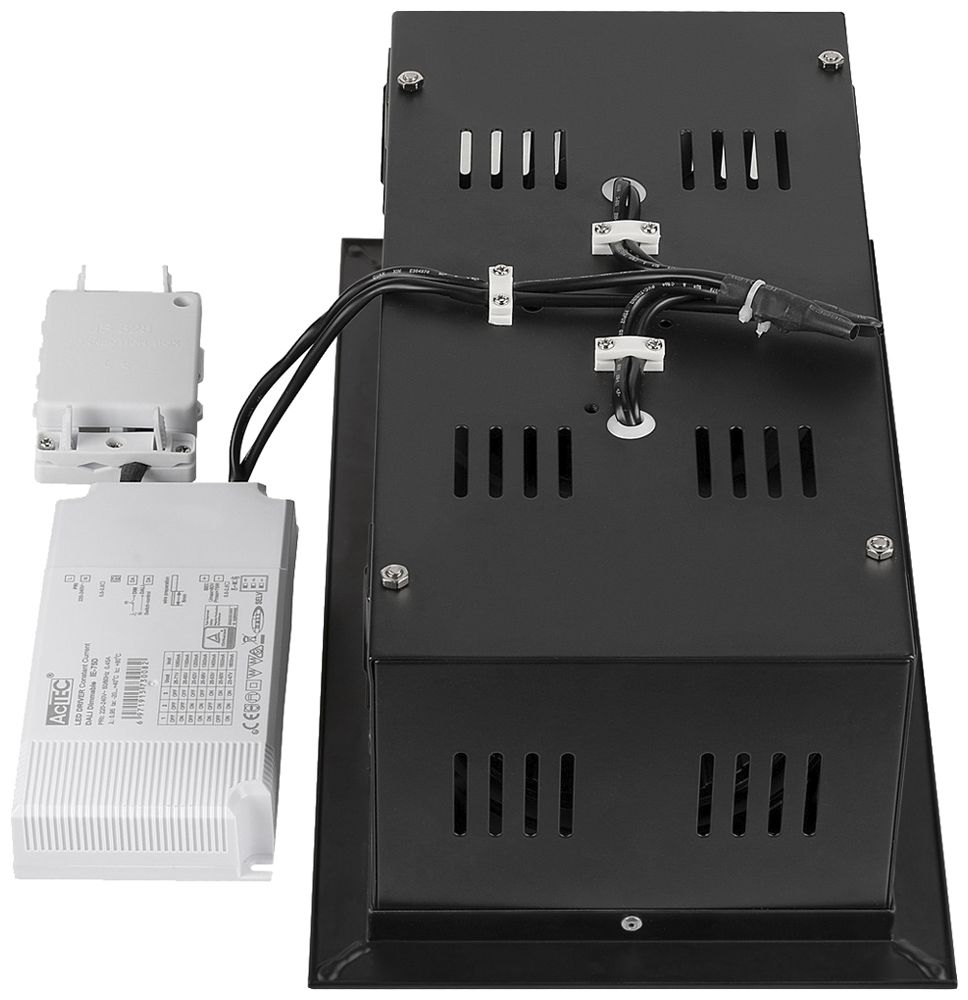 Downlight LED SLV KADUX 2×27W 3150lm 930 30° DALI 370×195mm nero