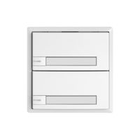 KNX-Taster RGB EDIZIO.liv SNAPFIX® Temperaturfüh.RGB-LED Pap.2×T 1-Tbed.ws