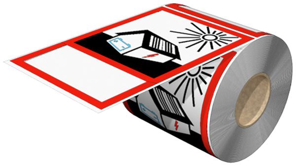 Warnaufkleber WM THM PV 90/140 WBC PV mit Batterie 90×140mm kleben