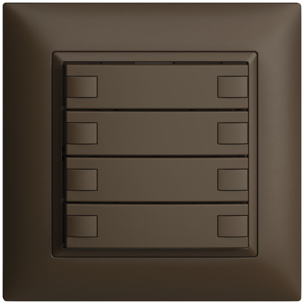 Poussoir ENC KNX 4× EDIZIOdue coffee RGB sans LED