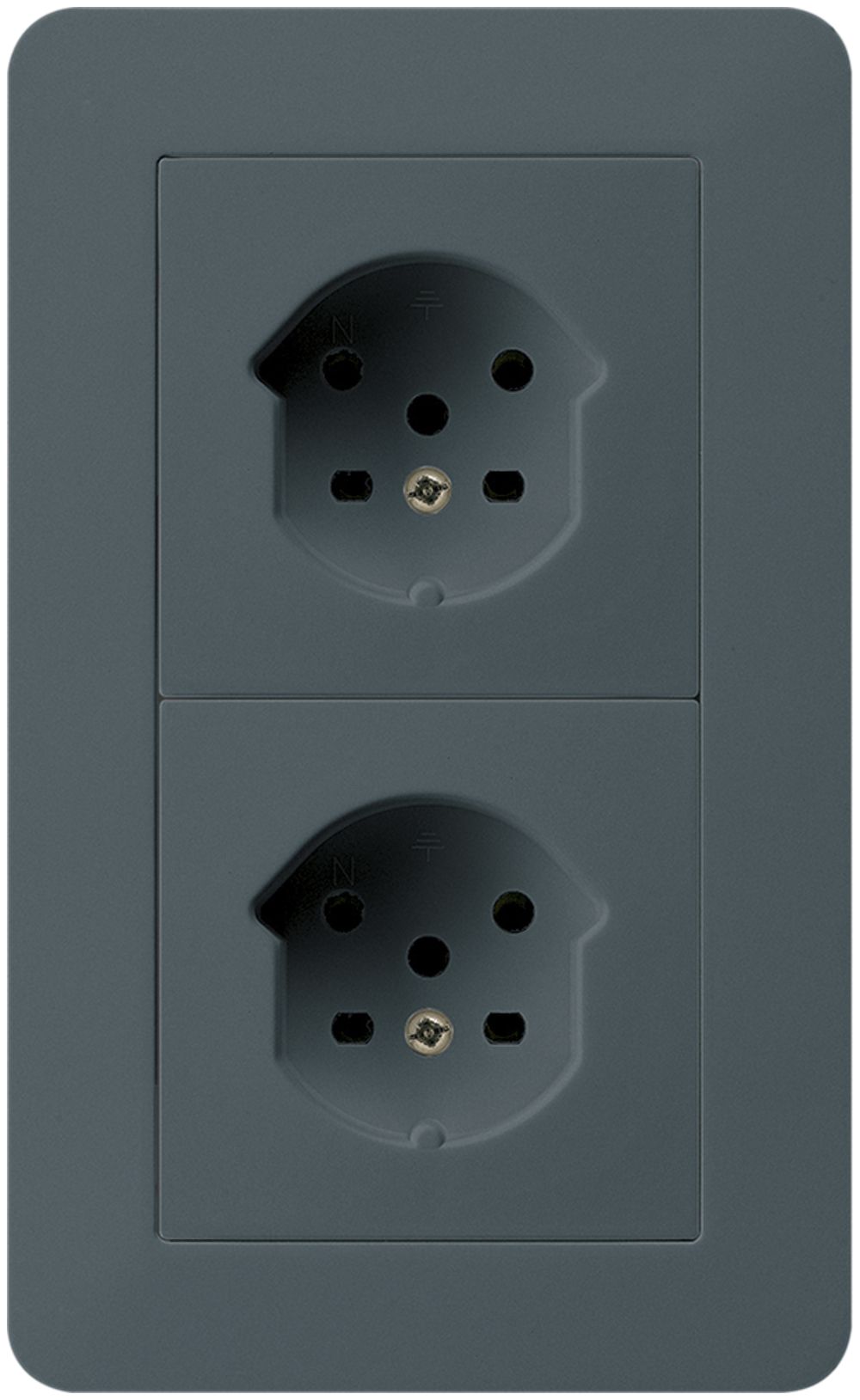 Combi ENC 2×1 HA kallysto.trend 2×type 15 avec bornes enfichables anthracite