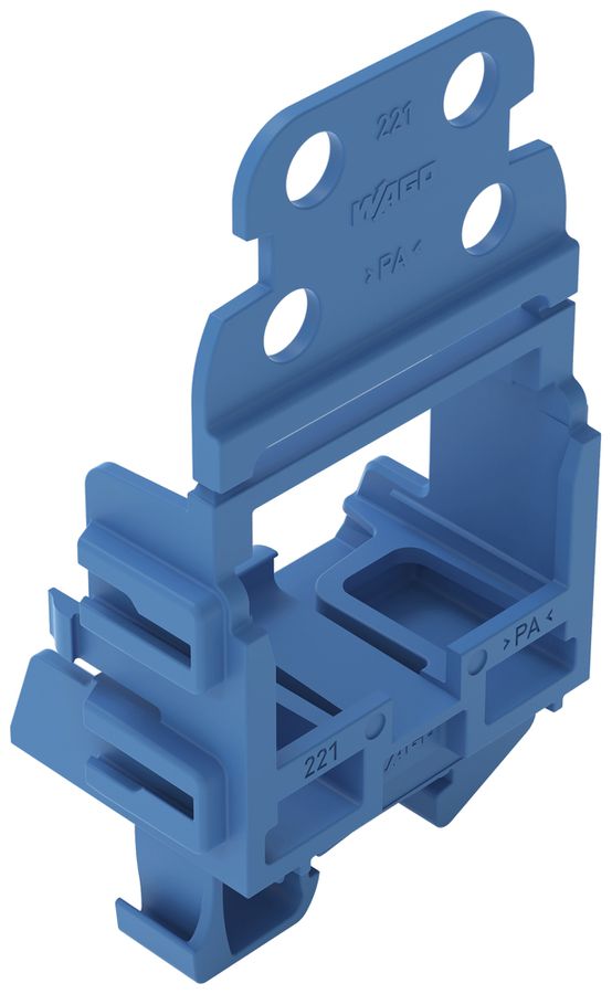Befestigungsadapter WAGO m.Zugentlastung für 10×4mm² TH15 bl