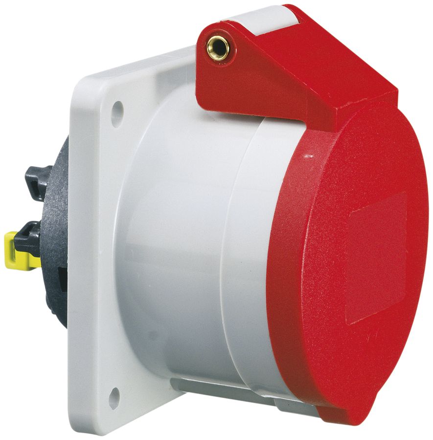 Prise INC CEE Bals 5P 32A 400V 6h rouge IP44 nick.QC droit