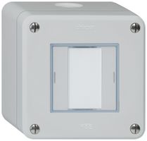 AP-Taster robusto Q KNX 2× RGB LED s/e-link hellgrau