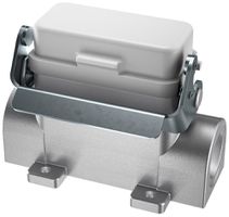 Sockelgehäuse Walther PROCON T701710MS, Stutzen 2×M20, Klappdeckel, H=52mm, Al