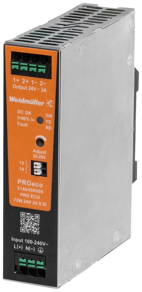 EB-Schaltnetzgerät WM PRO ECO 85…264VAC 110…370VDC OUT:22…28V 72W