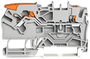 Borne de passage WAGO TopJob-S 2.5mm² 2L gris série 2102