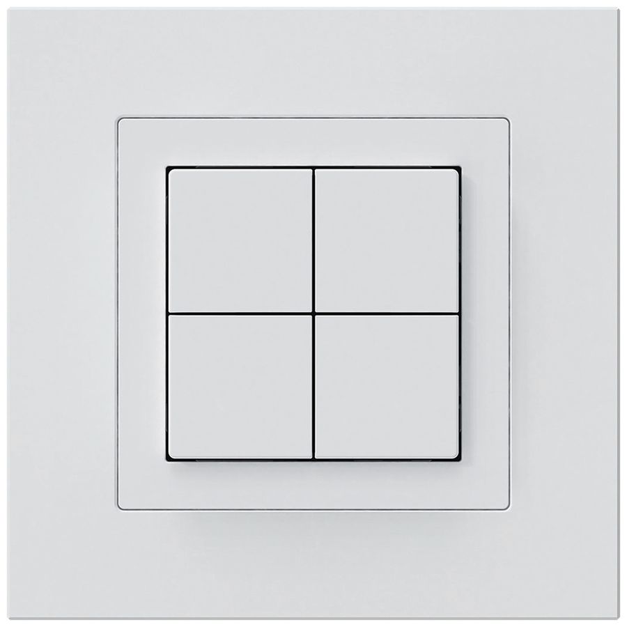 Poussoir KNX ENC Hager BA kallysto.pro C quadruple 94×94mm blanc
