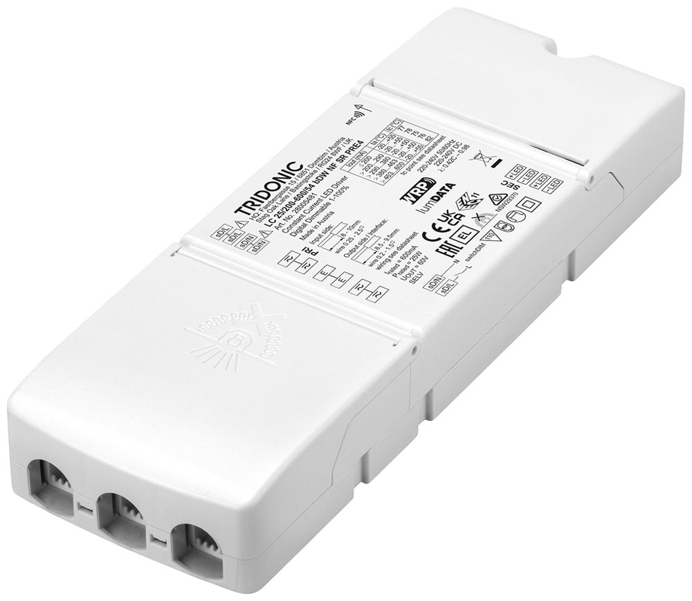 Alimentation LED Tridonic LC 10.8…25W 54V 200…600mA DALI 200×70mm