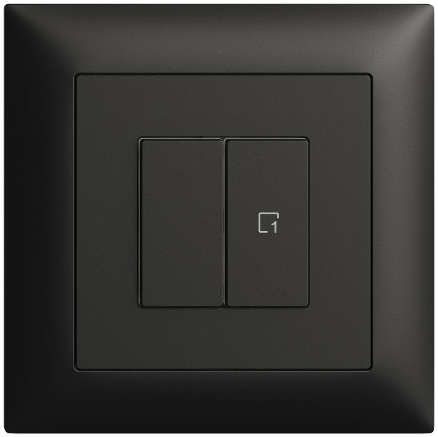 Interruttore INC 1K/2T scena Edue Wiser nero