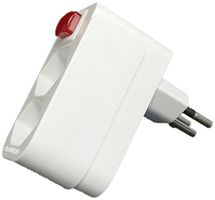 Übergangsstecker 10A m.Ein-/Ausschalter 2×T13 weiss