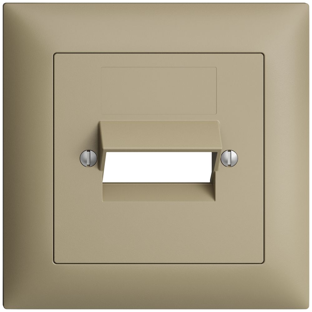 Frontset EDIZIOdue sand 88×88mm 2×RJ45