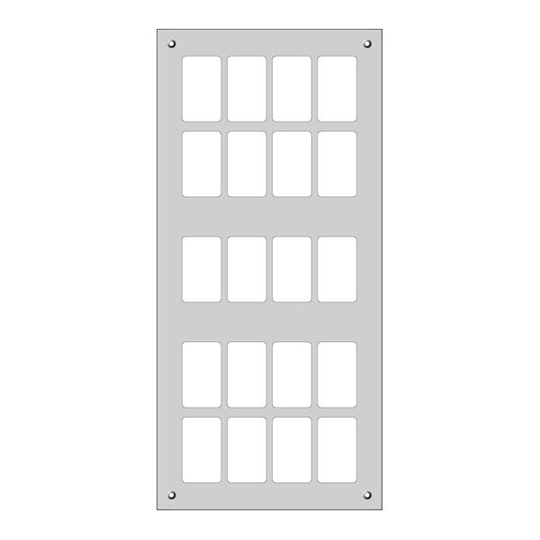 Placca di montaggio FLF 5×4 Al anod. nat