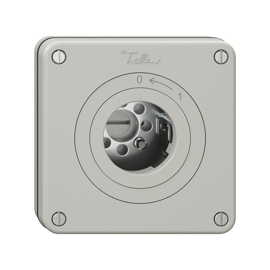 Contact pivotant NUPU NEVO, sans cylindre, KS, 0 <- 1, gris clair