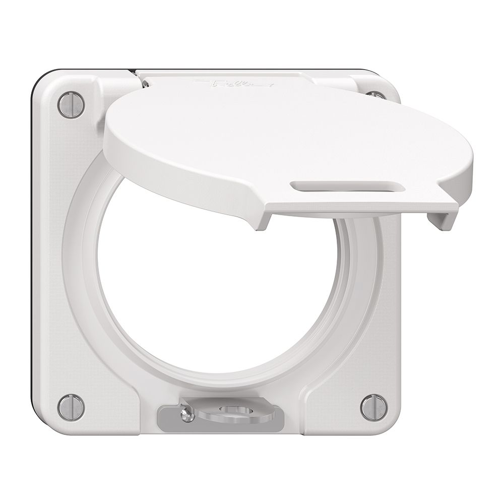 Deckel mit Klappdeckel NEVO Ø60mm abschliessbar ws (Dicht.sz)