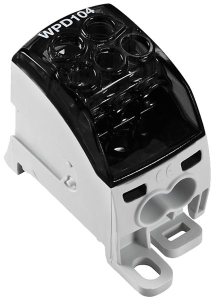 Bloc de distribution WM WPD 104 1P 164A 2×entr 5×sort 1.5…16mm² 1.5…25mm²