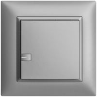 Pulsante univ. INC 1×1t mors. innest. EDIZIOdue silver con LED