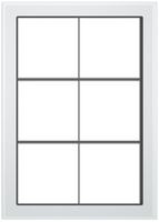 Abdeckrahmen SIDUS 2×3 weiss