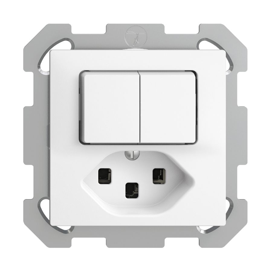 Combinaison ENC 1/3+3/1L+T23 blanc 16A EDIZIOdue