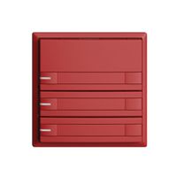 KNX-Taster RGB EDUE, 250mW, m.RGB-LED, m.Papiereinlage, 3×Taste, 2×Tastenb., ber